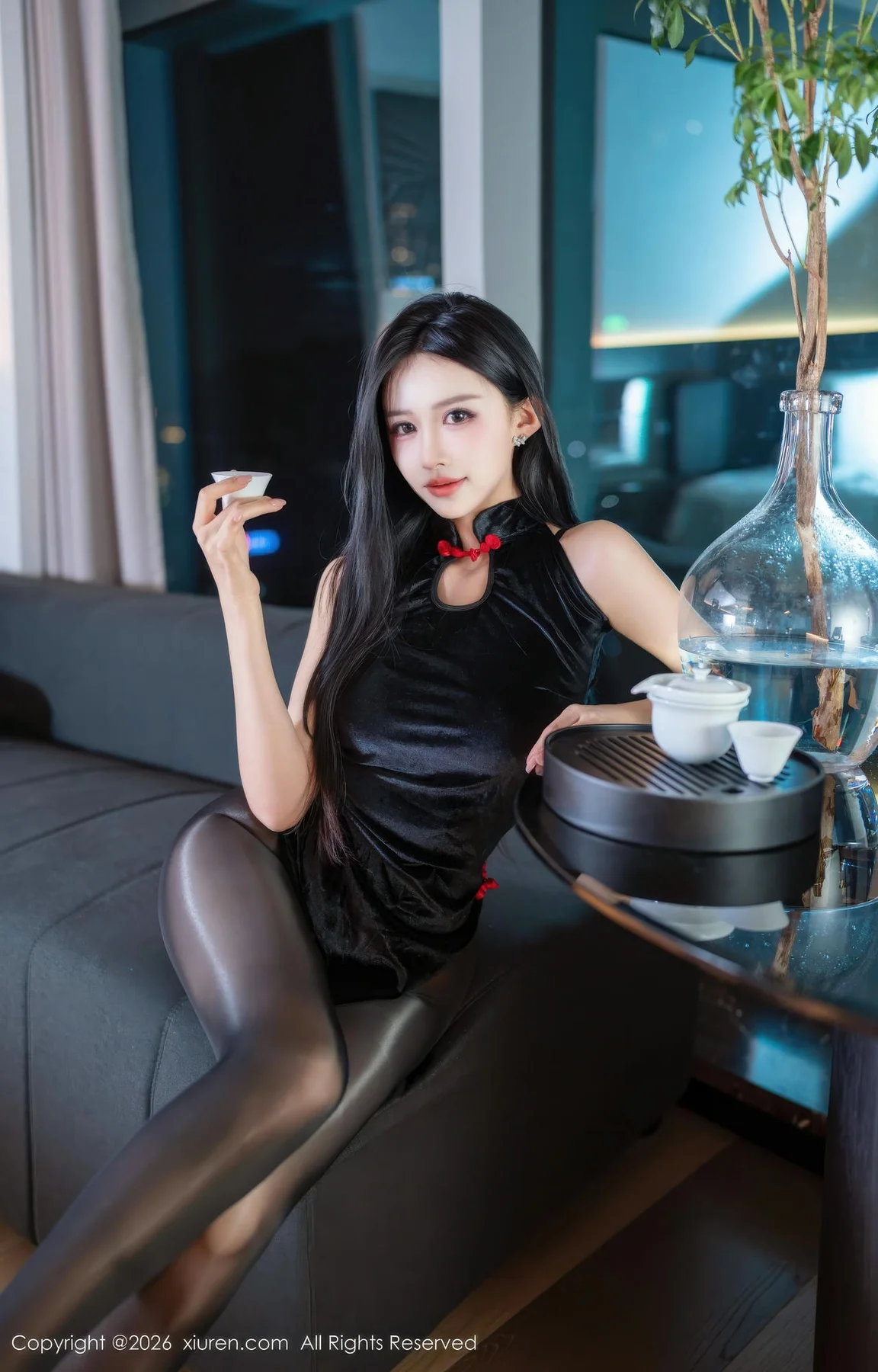 XiuRen 秀人 No.11300 shelly诗莉 黑色情趣内衣 - 4