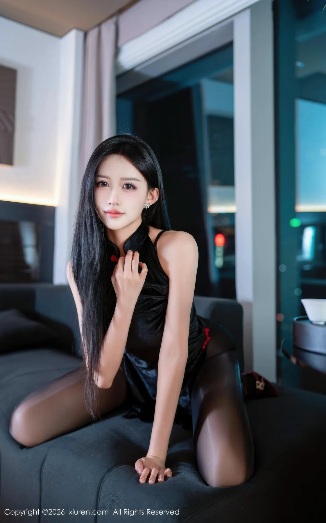 XiuRen 秀人 No.11300 shelly诗莉 黑色情趣内衣 - 8