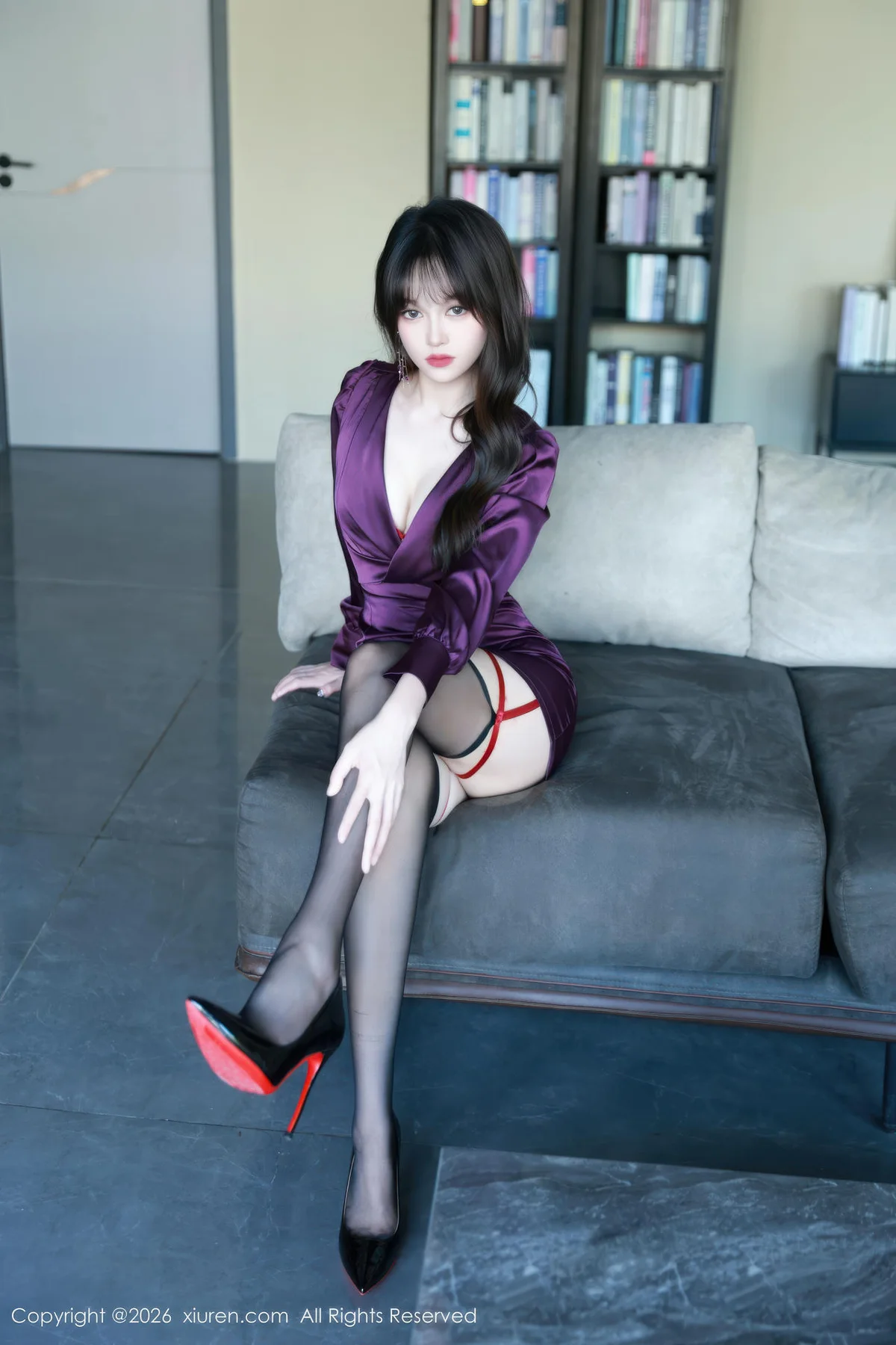 XiuRen 秀人 No.11310 糯咪 红色内衣黑丝高跟 - 2