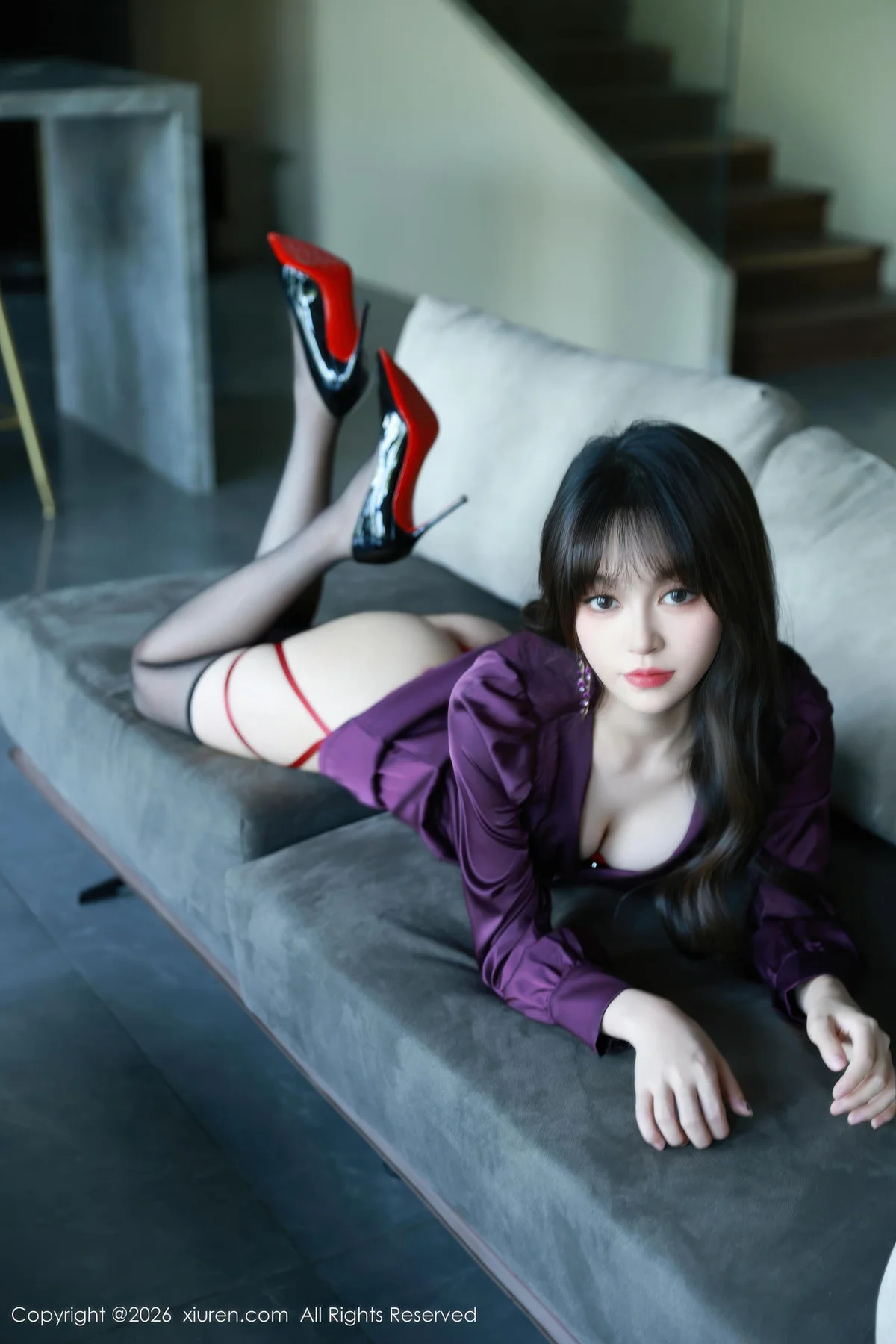 XiuRen 秀人 No.11310 糯咪 红色内衣黑丝高跟 - 3