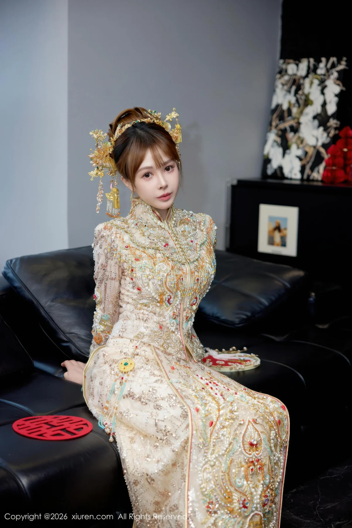 XiuRen 秀人 No.11317 Evelyn 新娘主题秀禾服制服 - 7