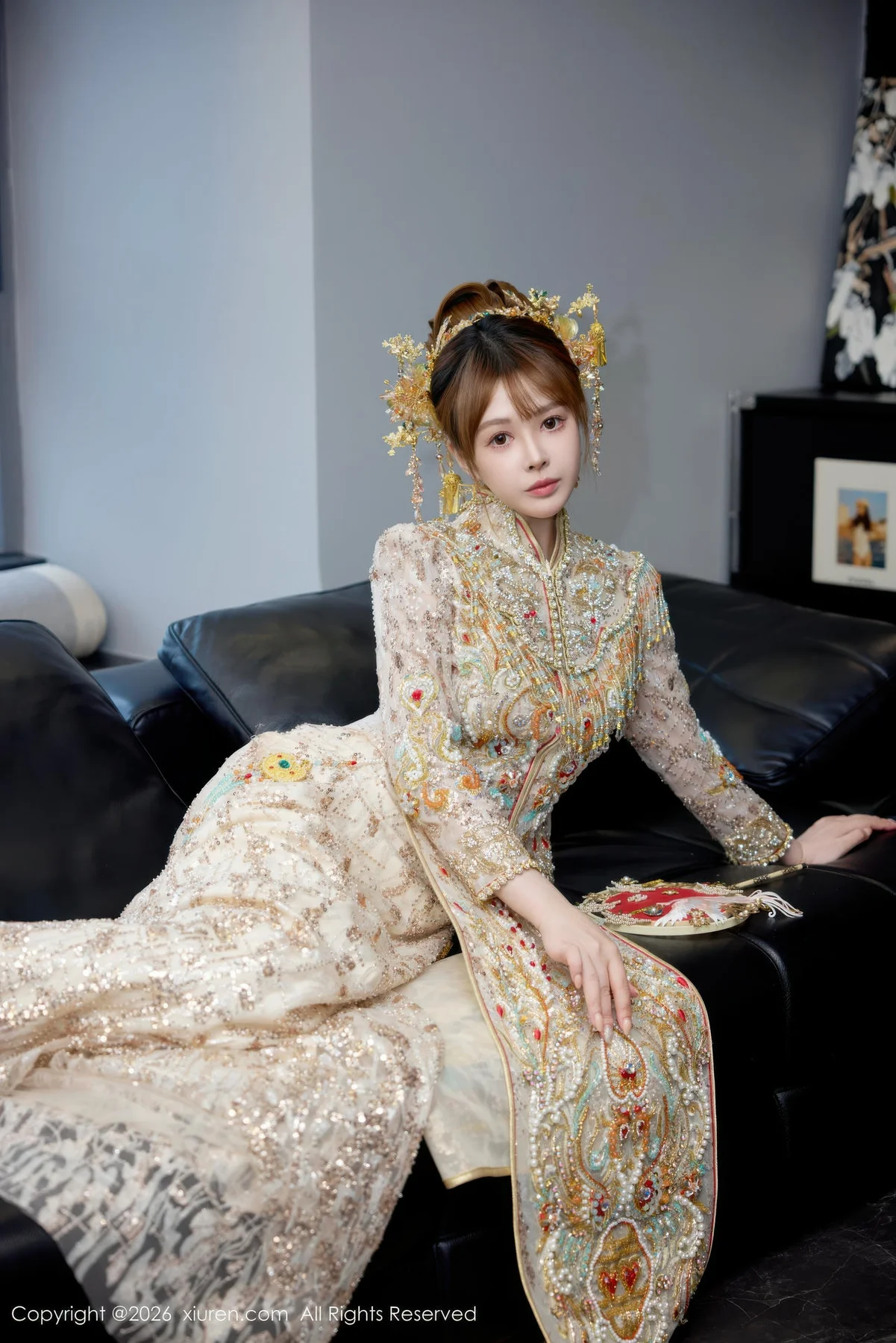 XiuRen 秀人 No.11317 Evelyn 新娘主题秀禾服制服 - 9