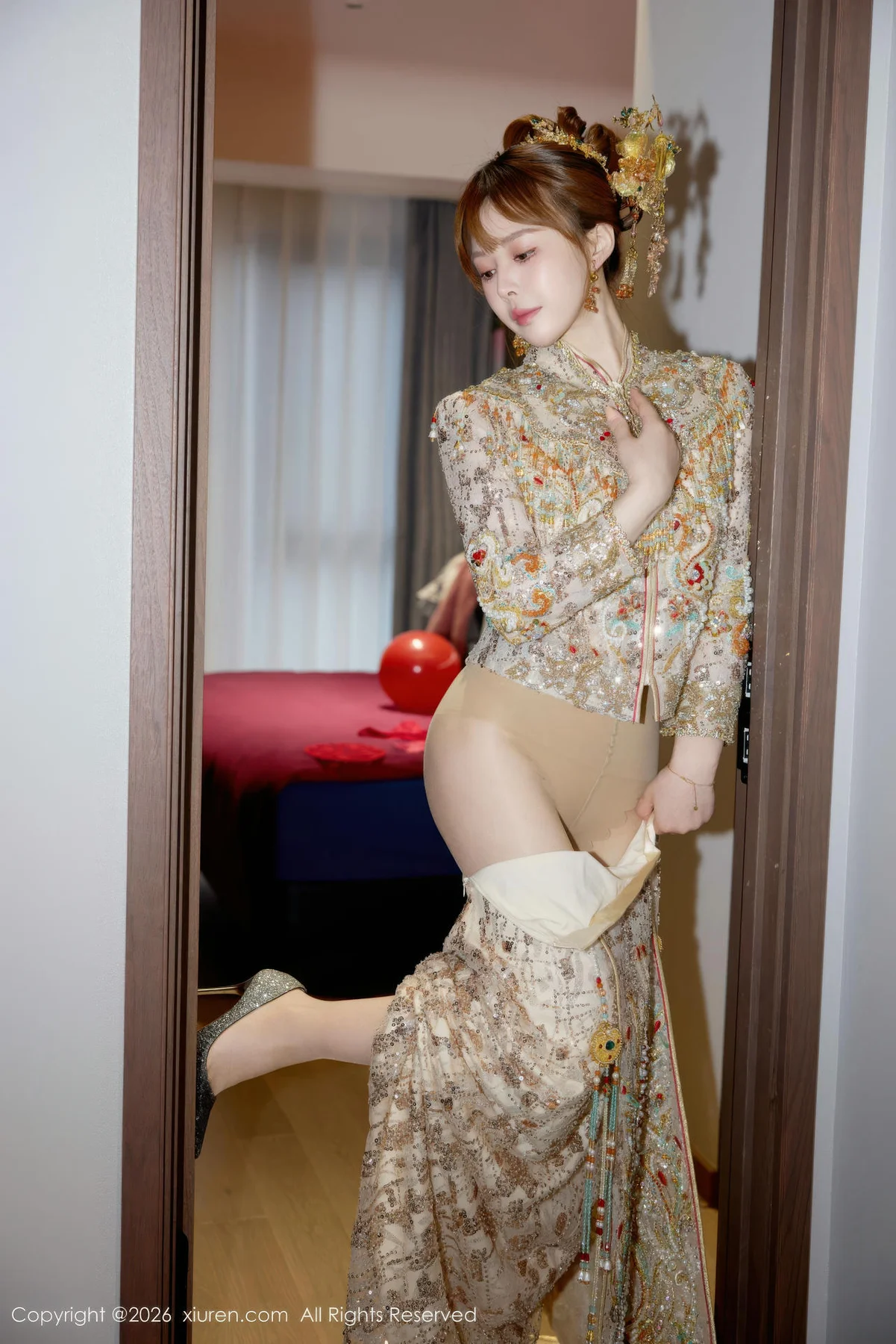 XiuRen 秀人 No.11317 Evelyn 新娘主题秀禾服制服 - 1