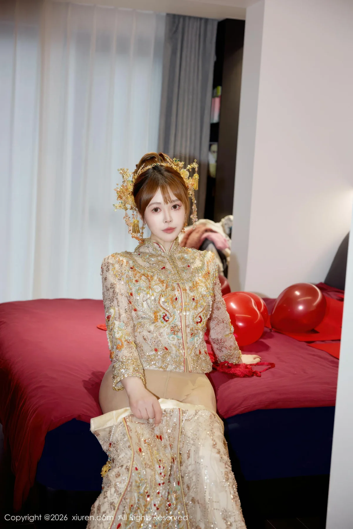 XiuRen 秀人 No.11317 Evelyn 新娘主题秀禾服制服 - 2