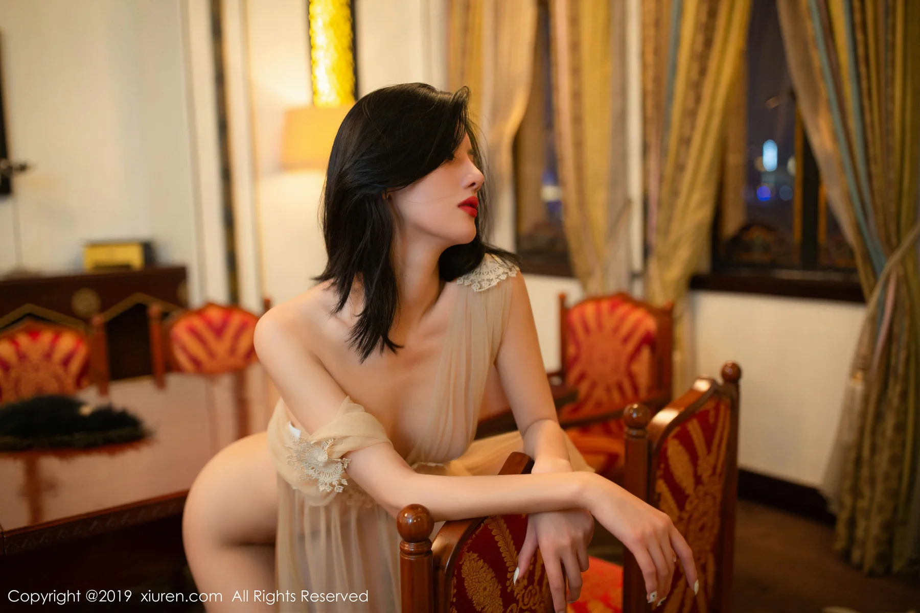 XiuRen 秀人 No.1668 就是阿朱啊黄色内衣写真 - 7