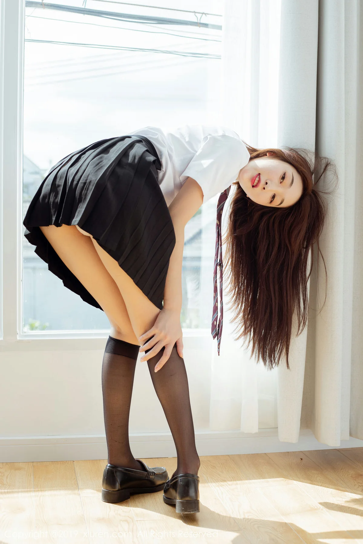 XiuRen 秀人 No.1729 学生装写真 小九月 清纯学妹 - 10