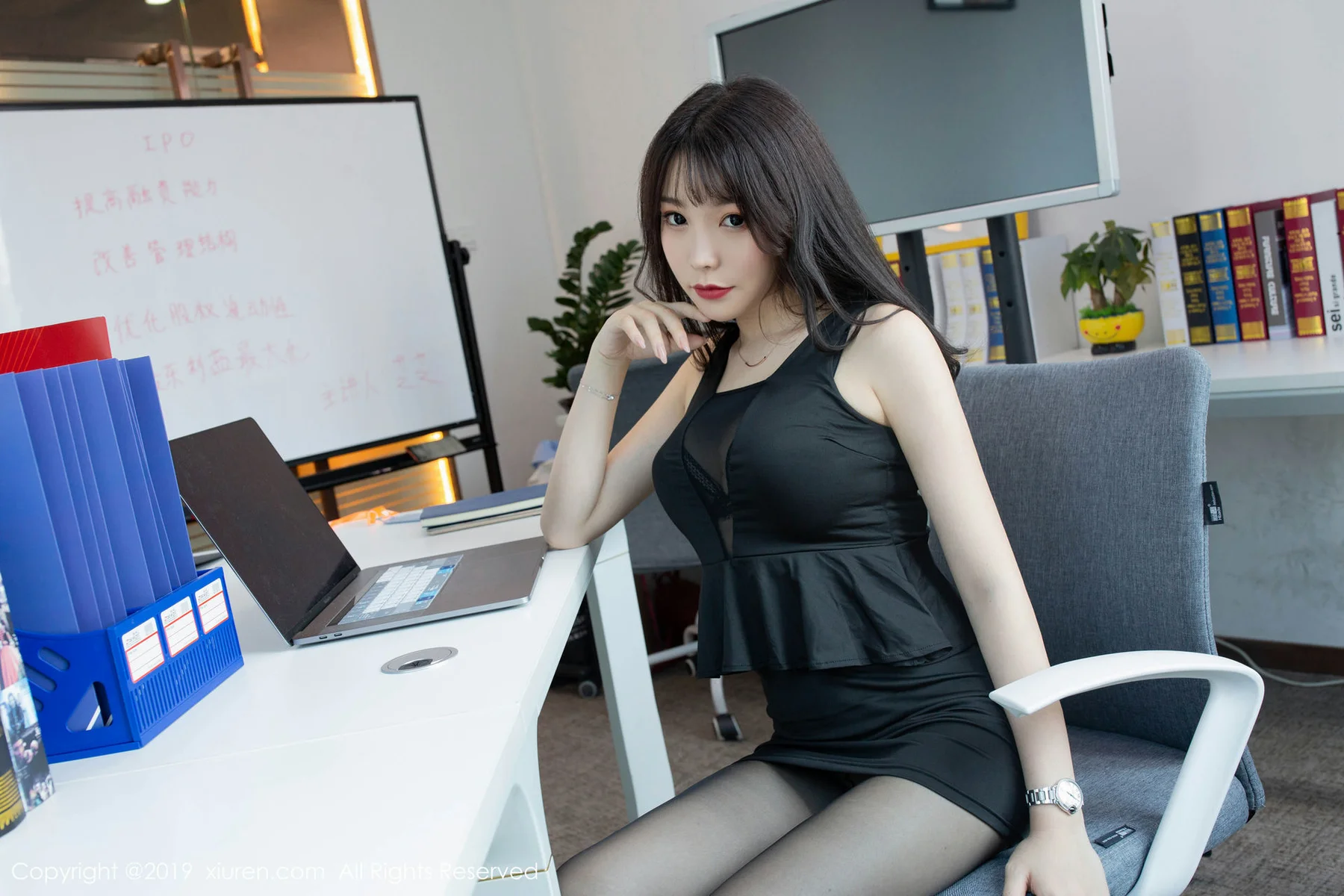 XiuRen 秀人 No.1757 办公室主题 芝芝Booty - 3