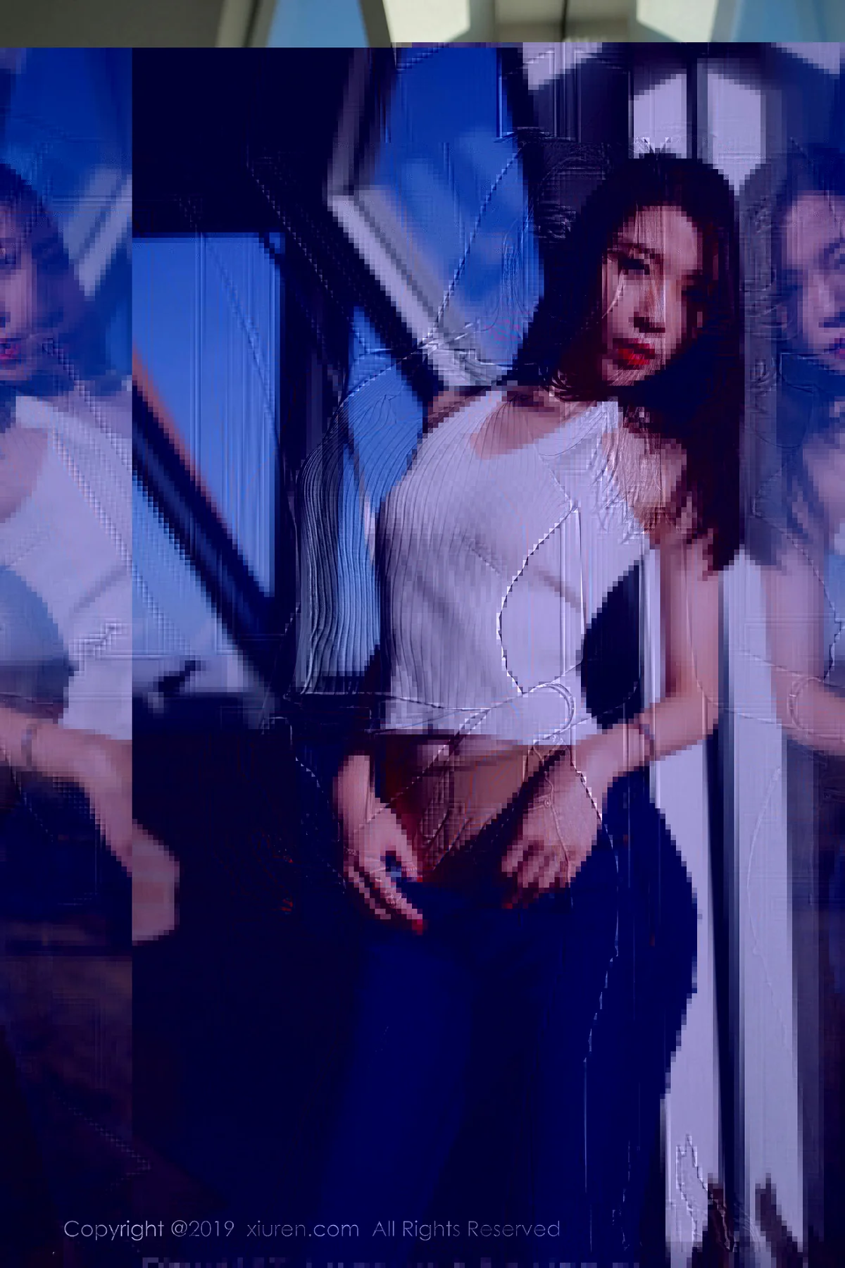 XiuRen 秀人 No.1893 梦心月 加州旅馆裤里丝美国旅拍写真 - 1