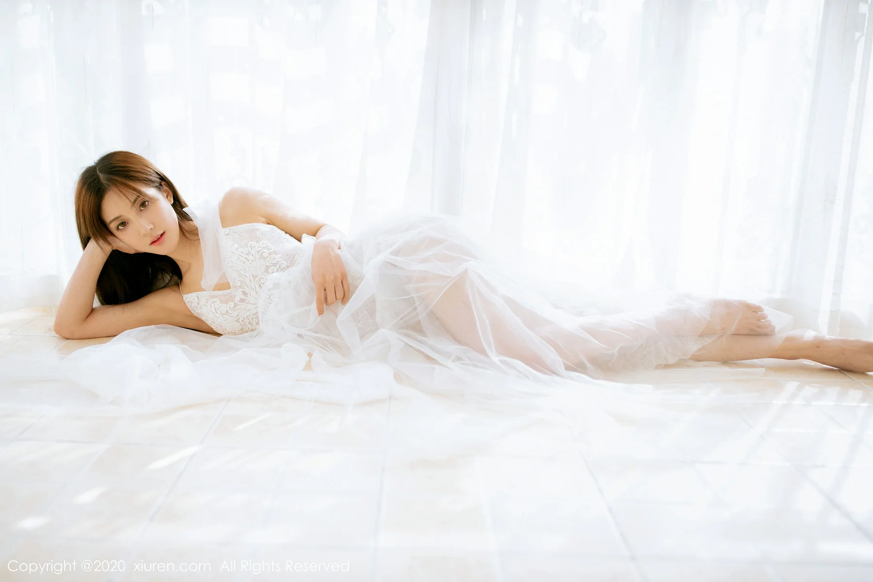 XiuRen 秀人 No.1914 半透白纱系列 林文文yooki 私房写真 - 7