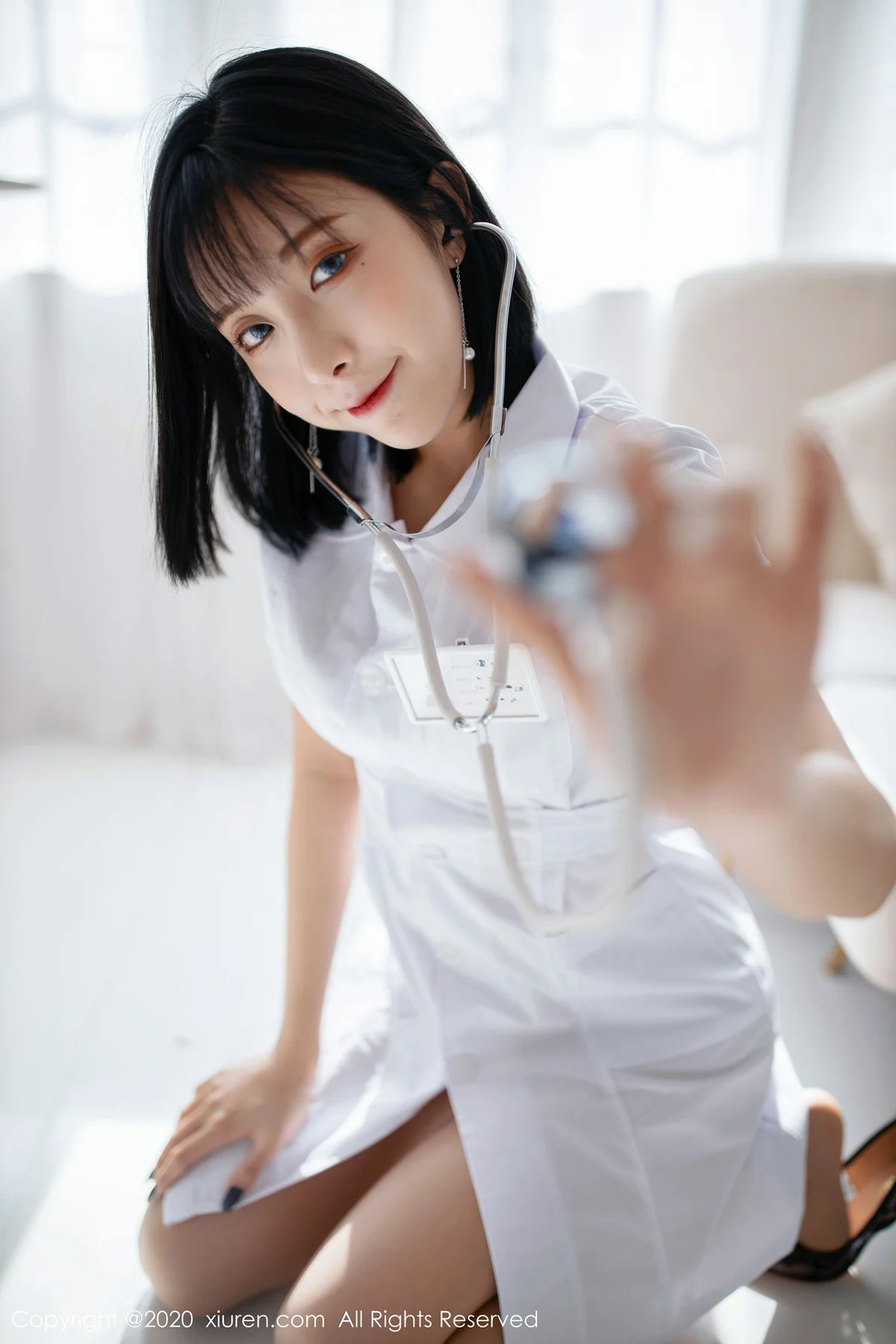 XiuRen 秀人 No.1947 无内肉丝高跟写真 陈小喵 新图上架 - 5