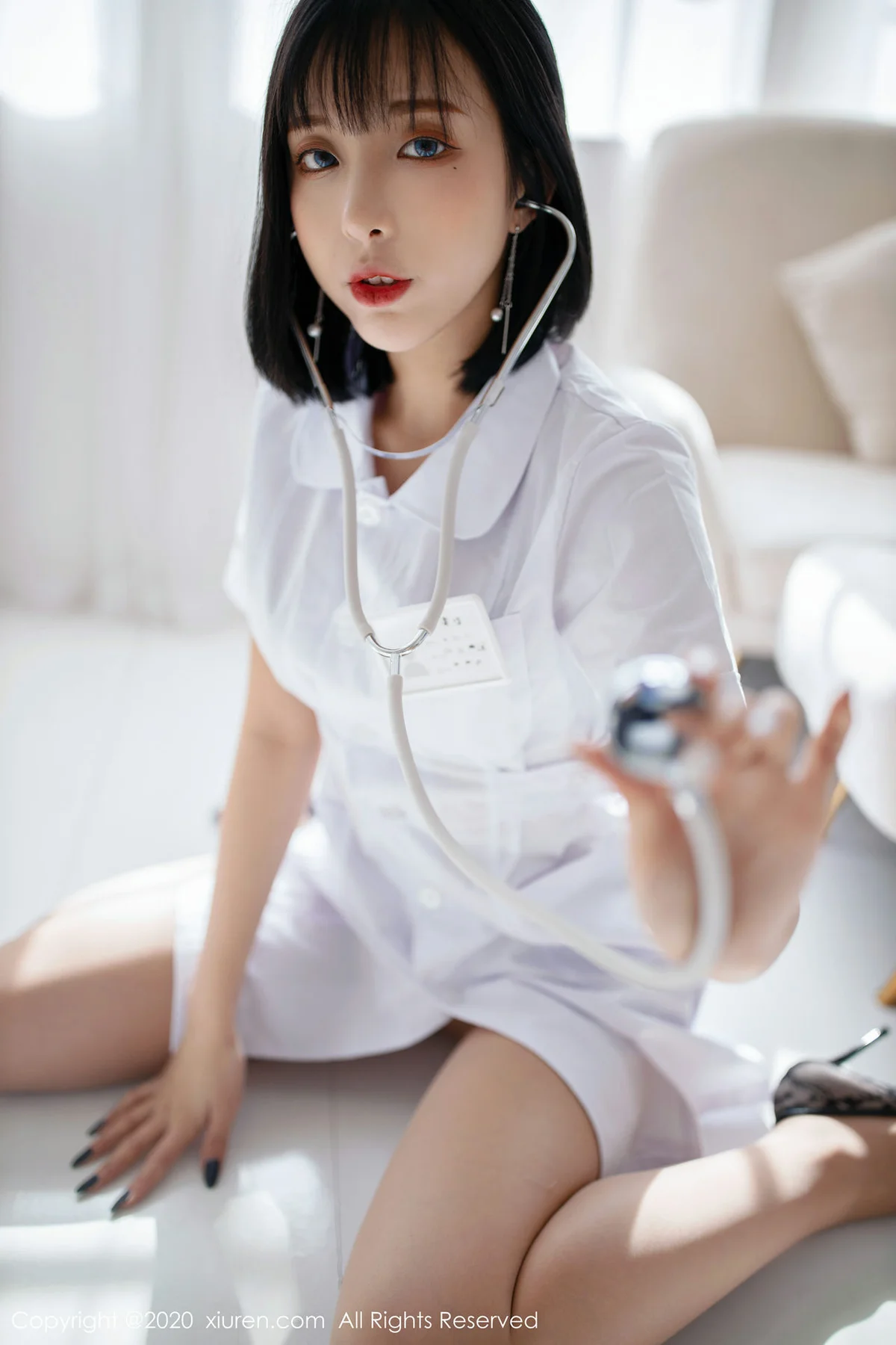 XiuRen 秀人 No.1947 无内肉丝高跟写真 陈小喵 新图上架 - 7