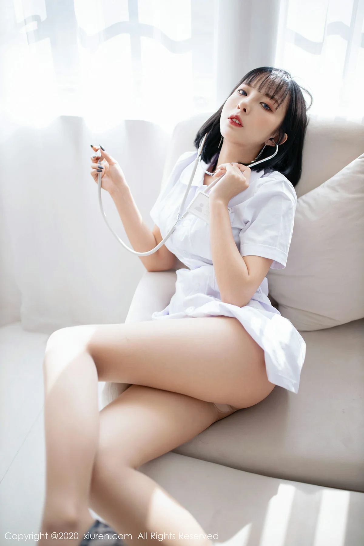 XiuRen 秀人 No.1947 无内肉丝高跟写真 陈小喵 新图上架 - 9