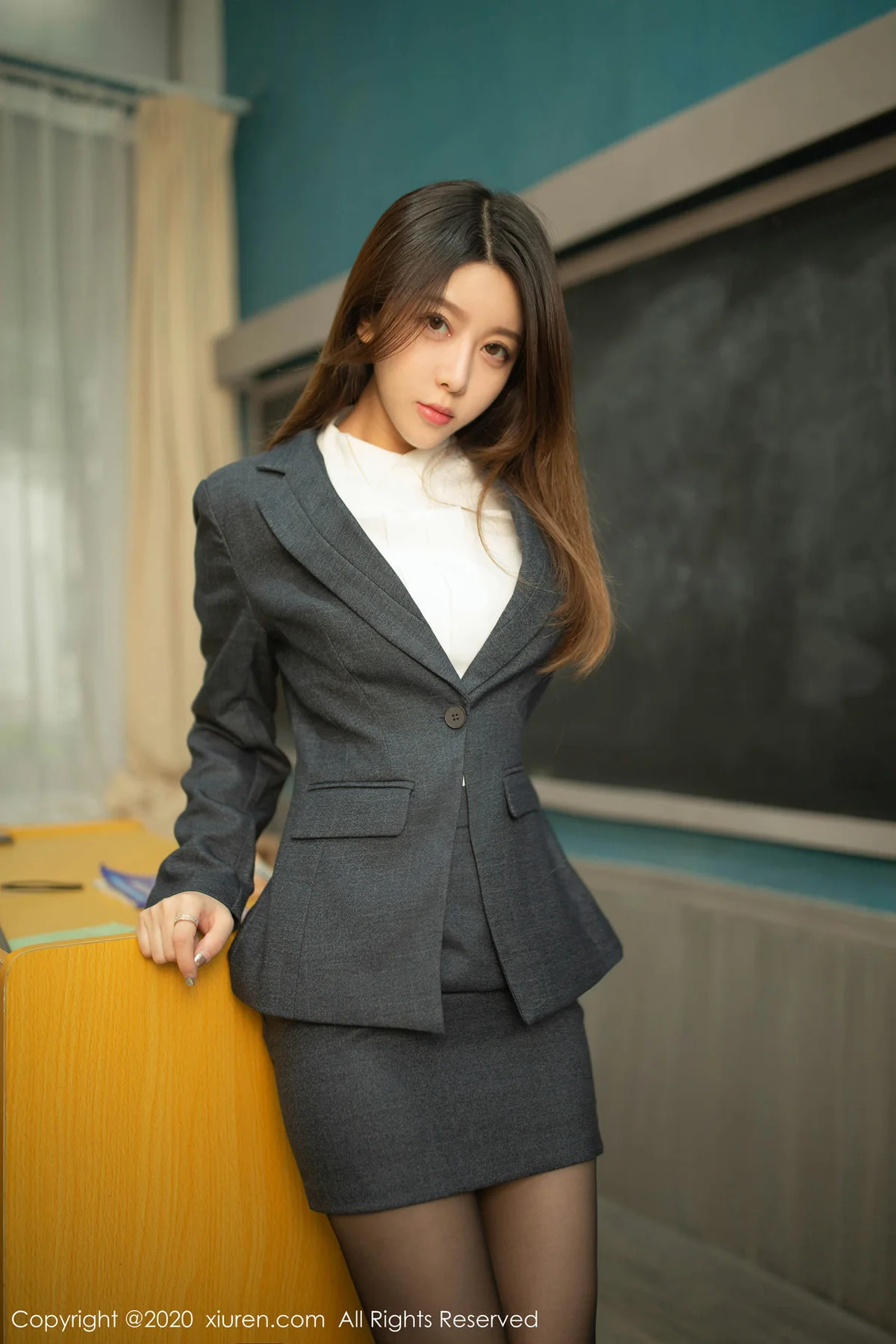 XiuRen 秀人 No.1959 教室场景老师主题 新人模特 夏诗诗Sally ... - 7