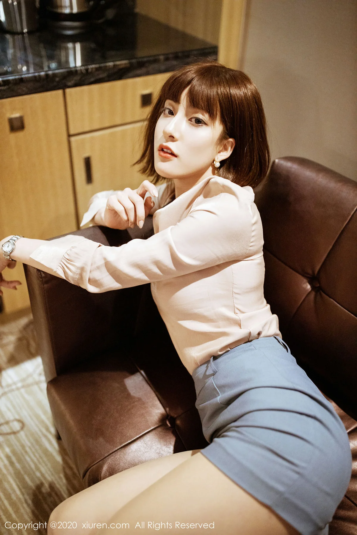 XiuRen 秀人 No.2130 西装秘书OL 林文文yooki短发美女 - 8