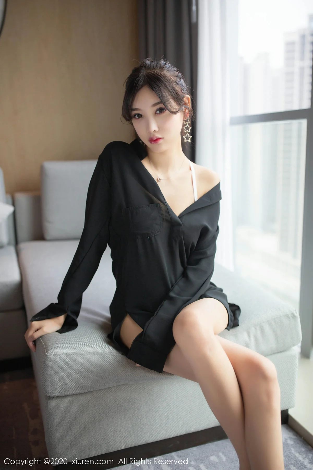 XiuRen 秀人 No.2151 男友黑衬衫主题 杨晨晨sugar 私房写真 - 7