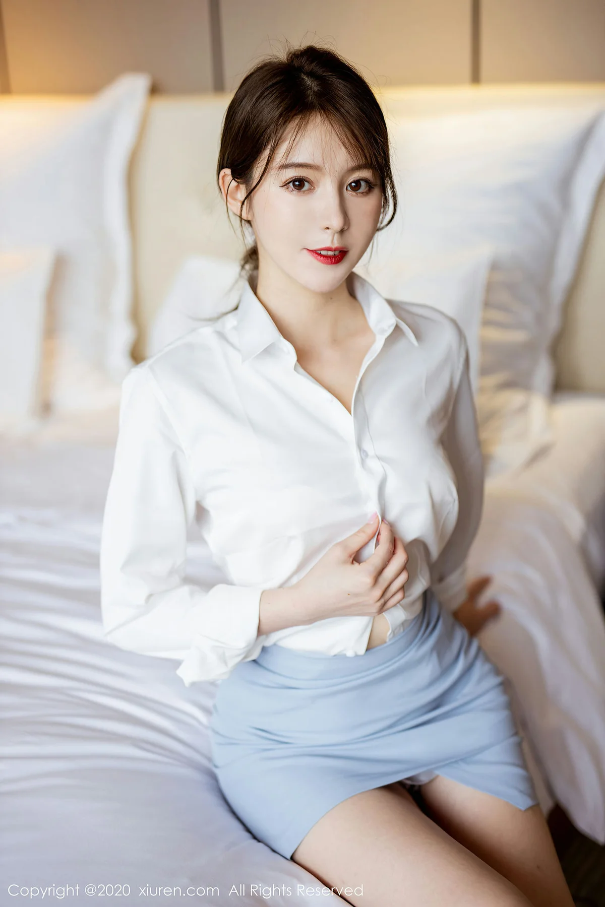 XiuRen 秀人 No.2350 浅色秘书装 yoo优优 - 6