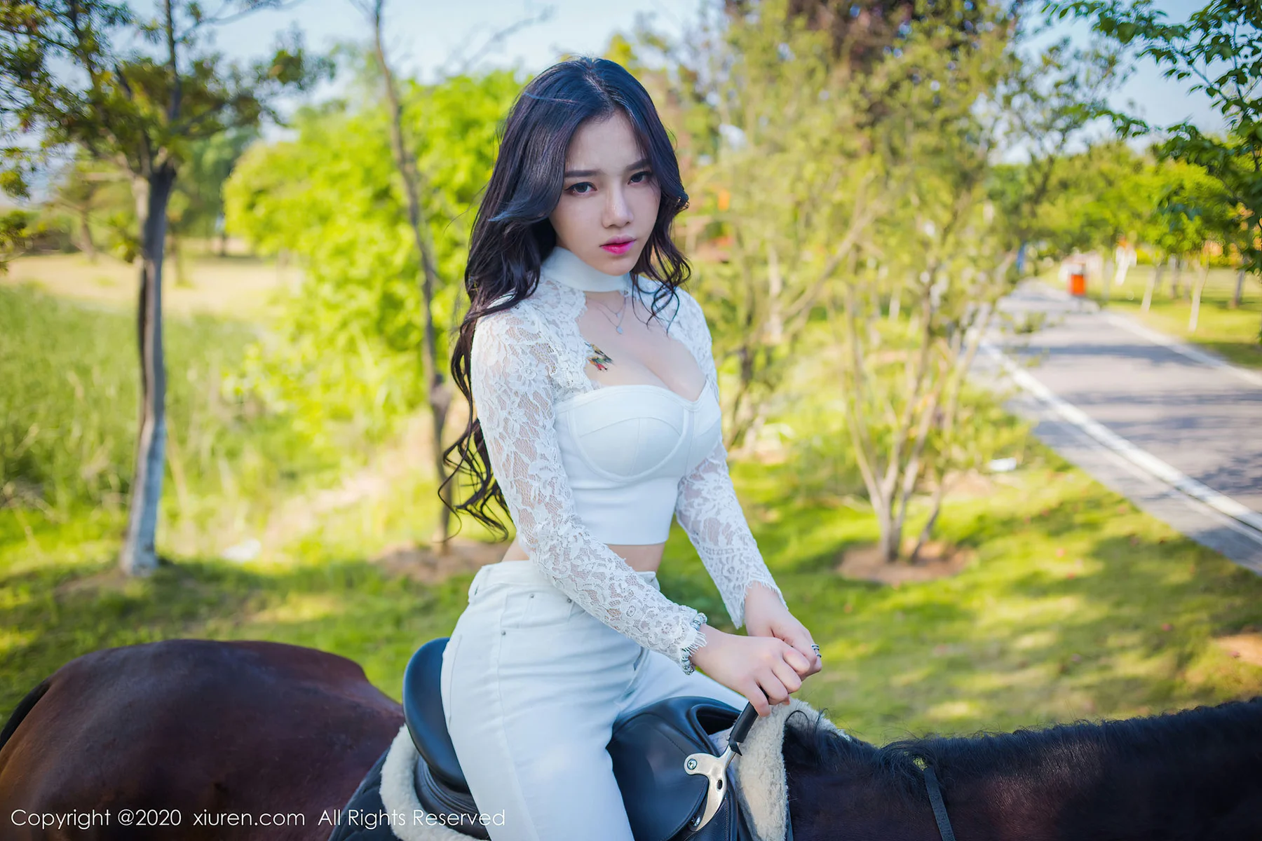 XiuRen 秀人 No.2380 户外jk和马术制服 夏雪爱 - 8