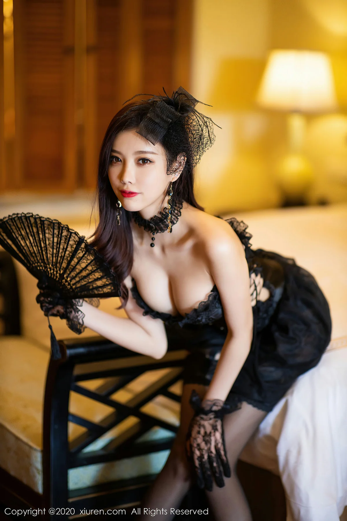 XiuRen 秀人 No.2400 黑色主题诱惑女神 杨晨晨sugar - 3