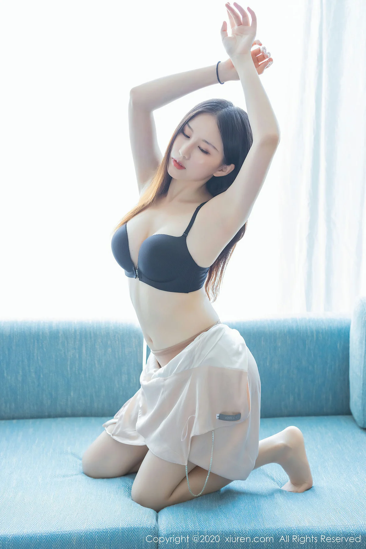 XiuRen 秀人 No.2505  吊裙优雅极致丝袜 月音瞳 - 6