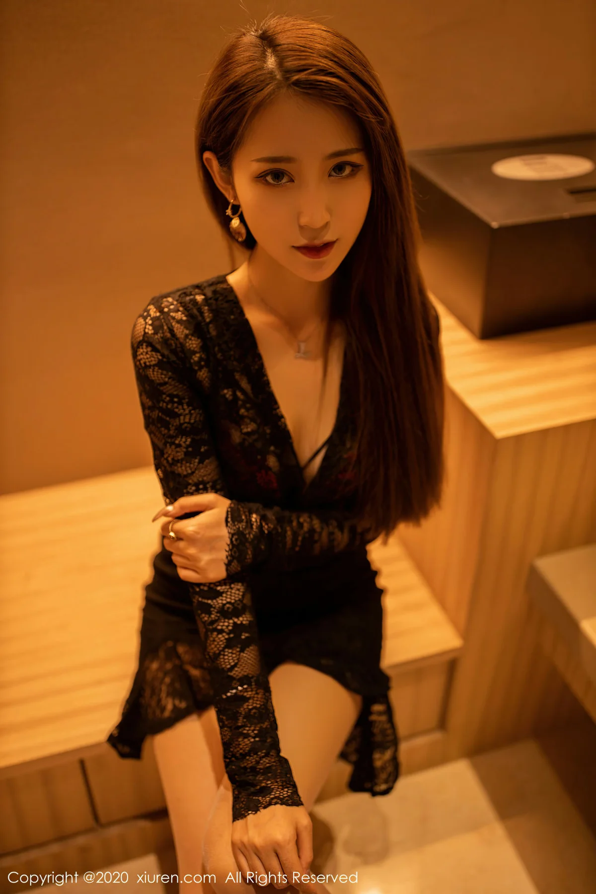 XiuRen 秀人 No.2576  魅惑黑丝吊裙 周慕汐fairy - 7