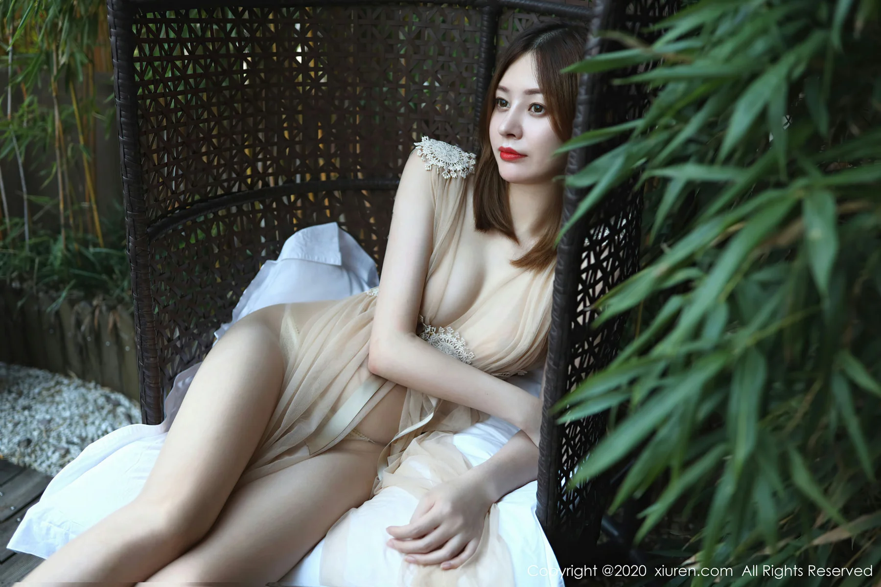 XiuRen 秀人 No.2623  清透薄纱睡衣 樱花Elsa  新人模特 - 6