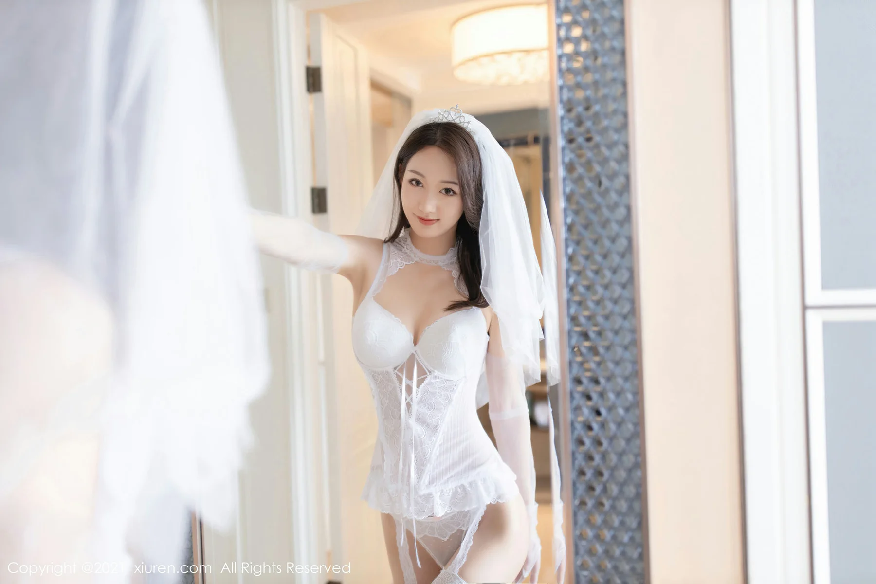 XiuRen 秀人 No.2968  唐安琪 白色婚纱主题 - 1