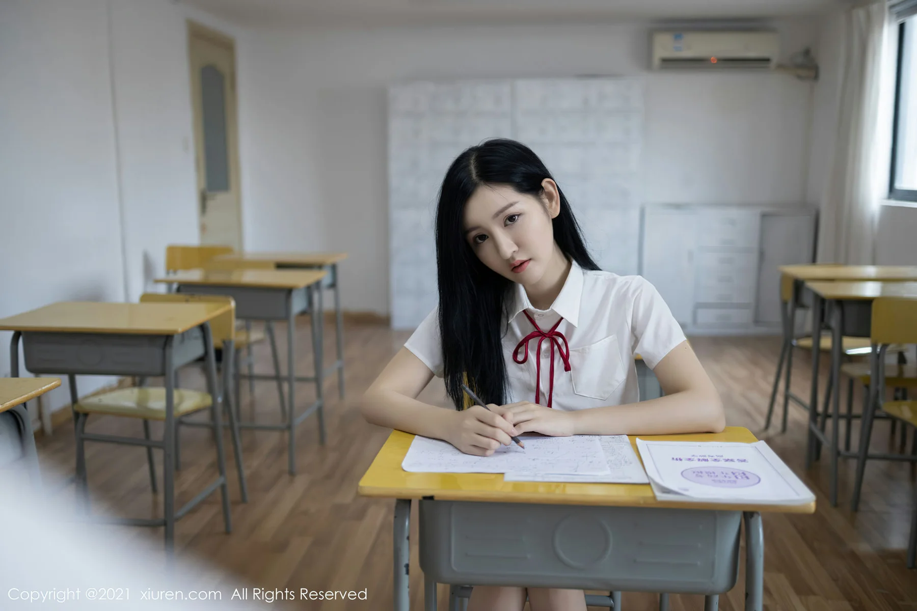 XiuRen 秀人 No.2970  真实教室场景jk制服 沈梦瑶 - 10