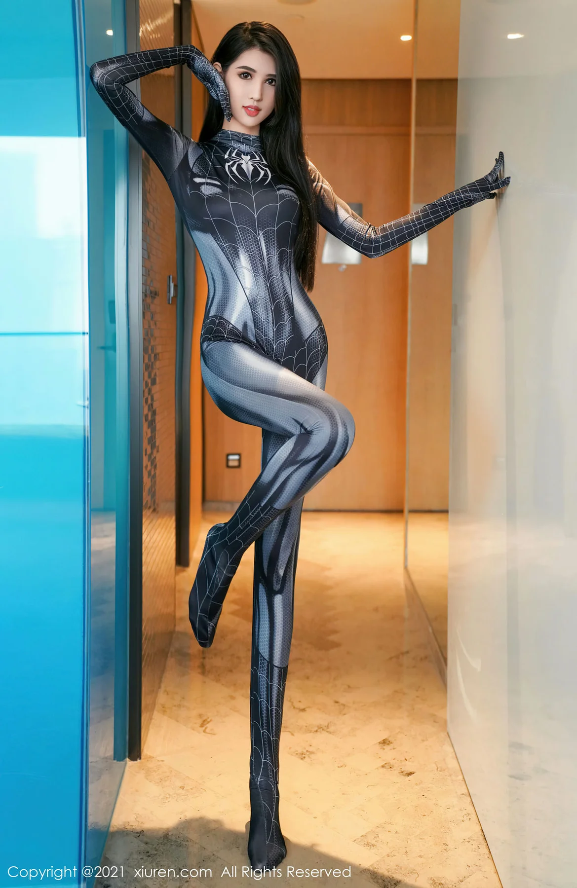 XiuRen 秀人 No.3237  蜘蛛侠服饰主题  葛征 净高184cm系列旅拍 - 3
