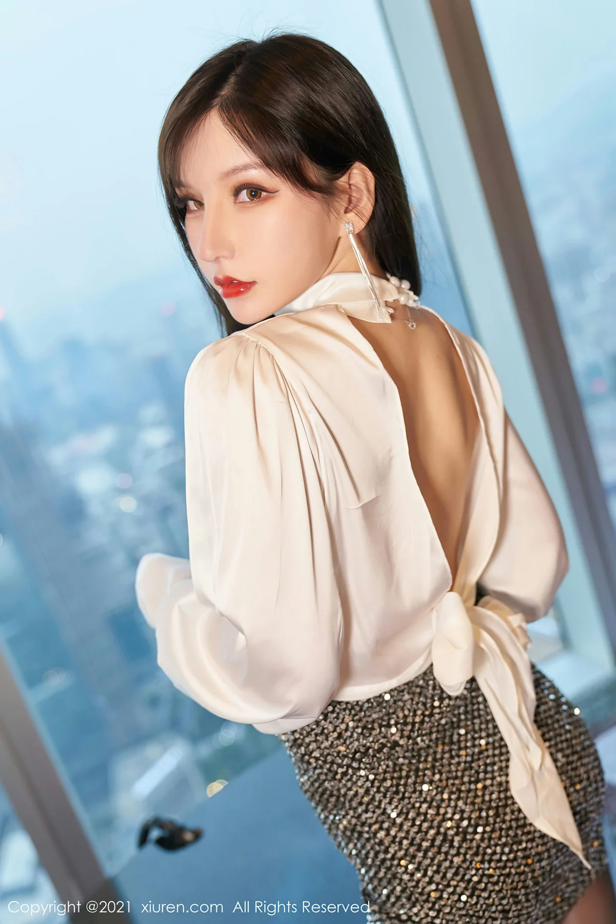 XiuRen 秀人 No.3356  雪峰圆润 周于希Sandy 超低胸短裙 - 4