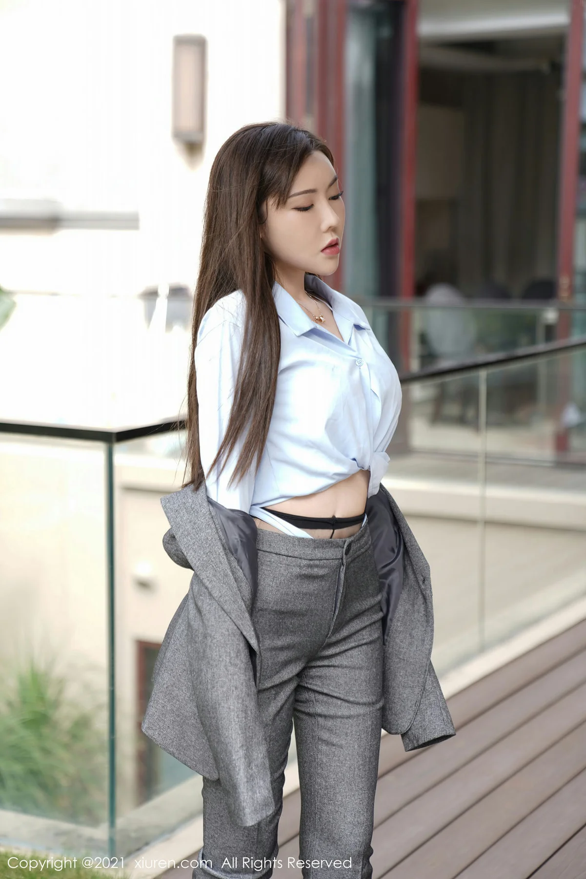 XiuRen 秀人 No.3390  职场职业装系列 萌汉药baby 江浙沪旅拍写真 - 7