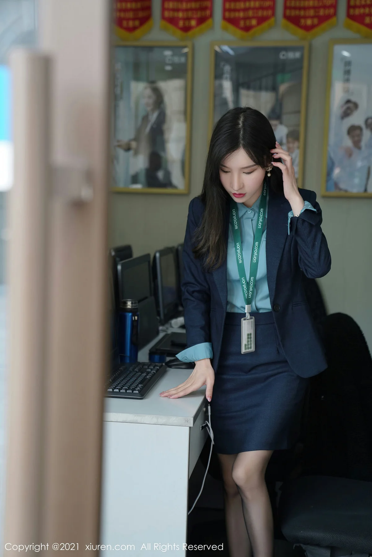 XiuRen 秀人 No.3415  办公ol制服 周于希 性感黑丝 - 4