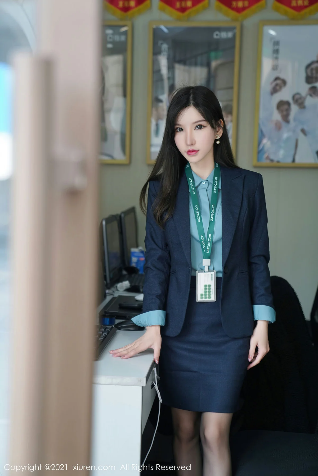 XiuRen 秀人 No.3415  办公ol制服 周于希 性感黑丝 - 5