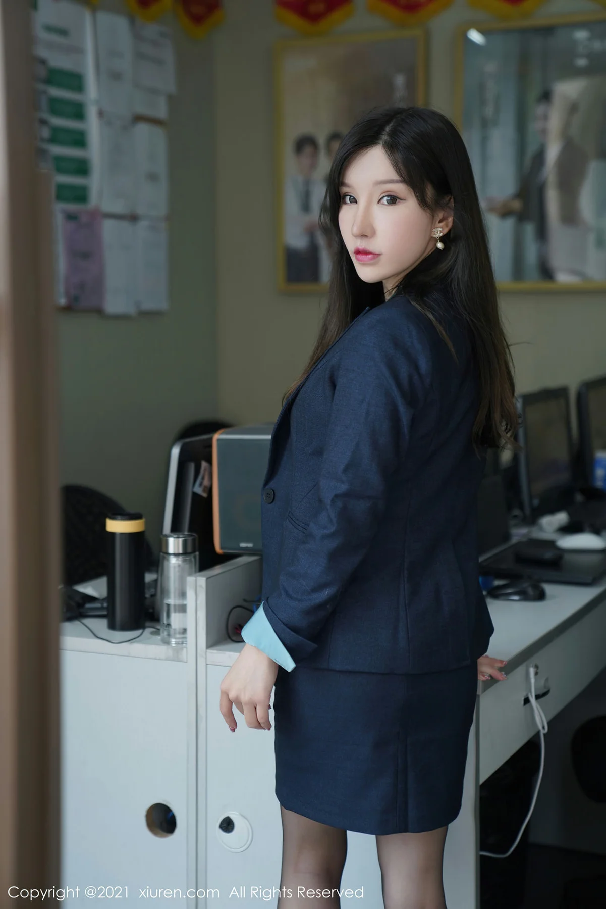 XiuRen 秀人 No.3415  办公ol制服 周于希 性感黑丝 - 9