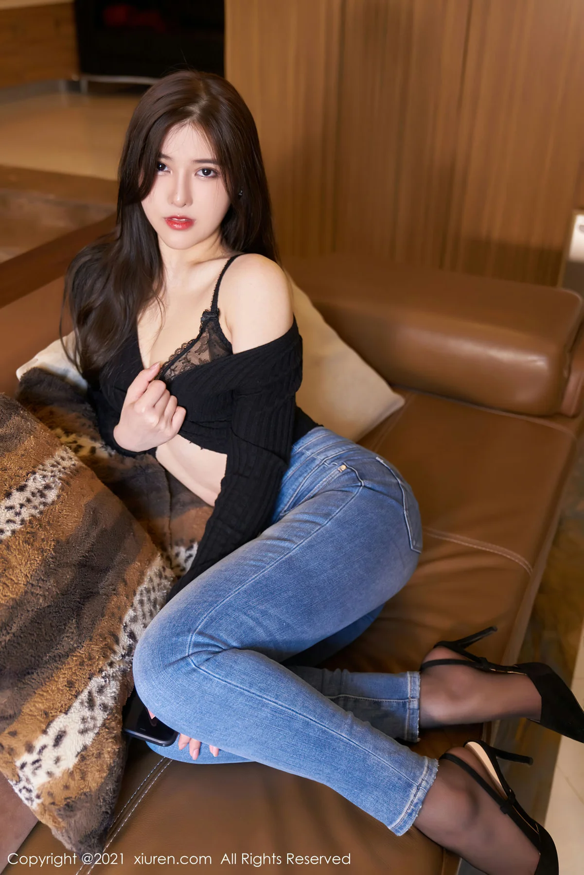 XiuRen 秀人 No.3459  牛仔裤与精致镂空 韩静安 性感写真 - 4