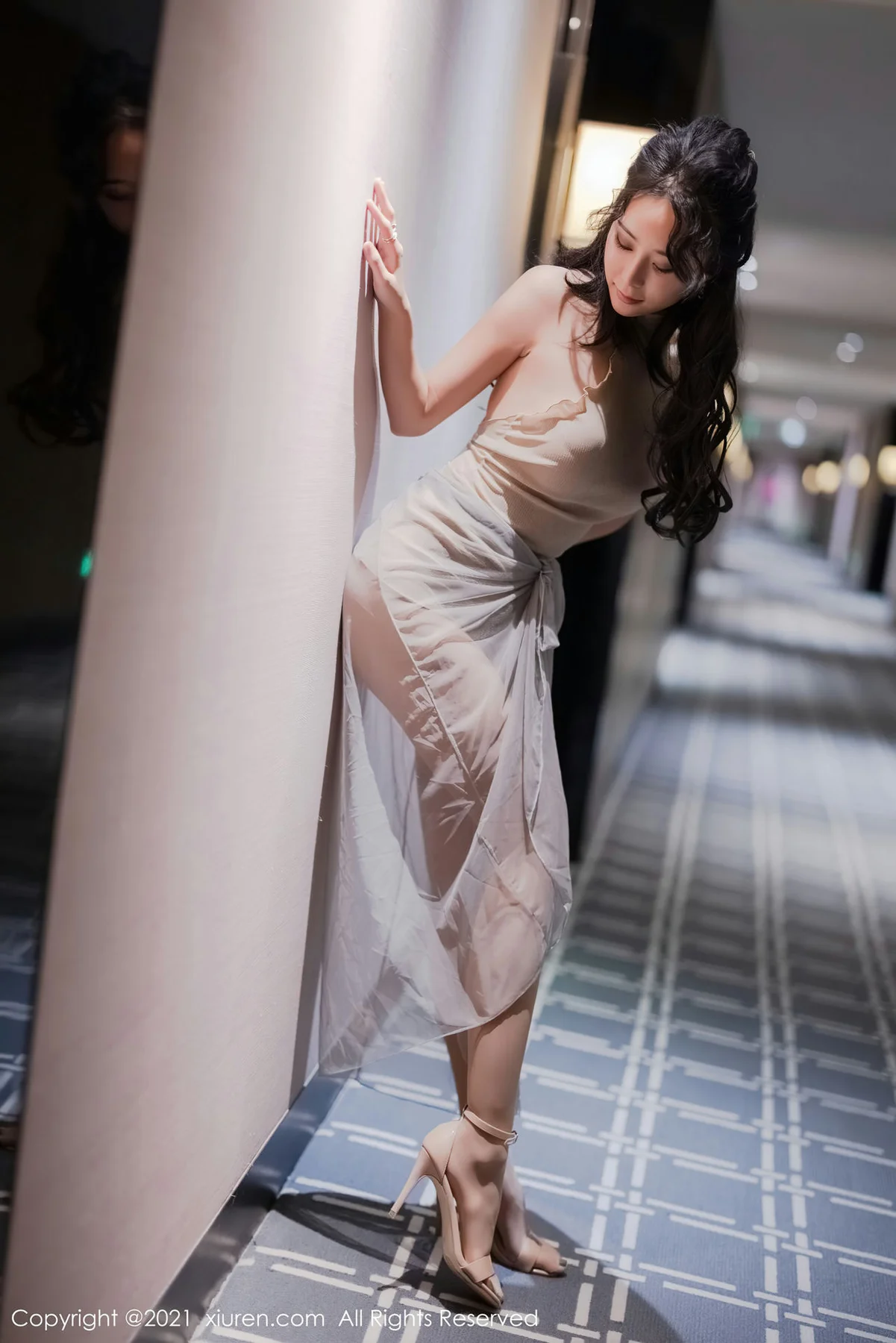 XiuRen 秀人 No.3614 轻透肉色 蓝夏Akasha 性感写真 - 3