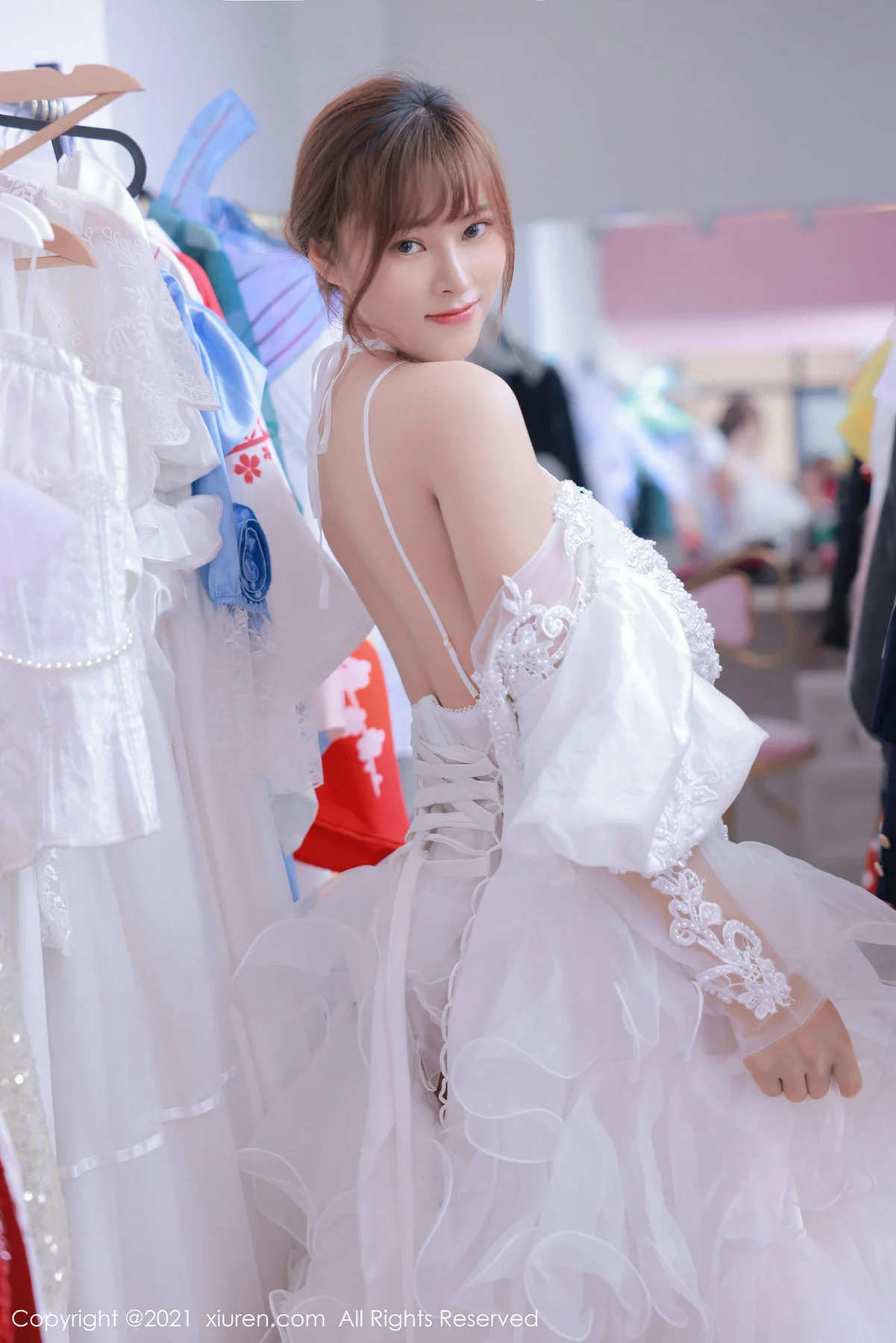 XiuRen 秀人 No.3671 白色婚纱系列 奈沐子 性感写真3 - 7