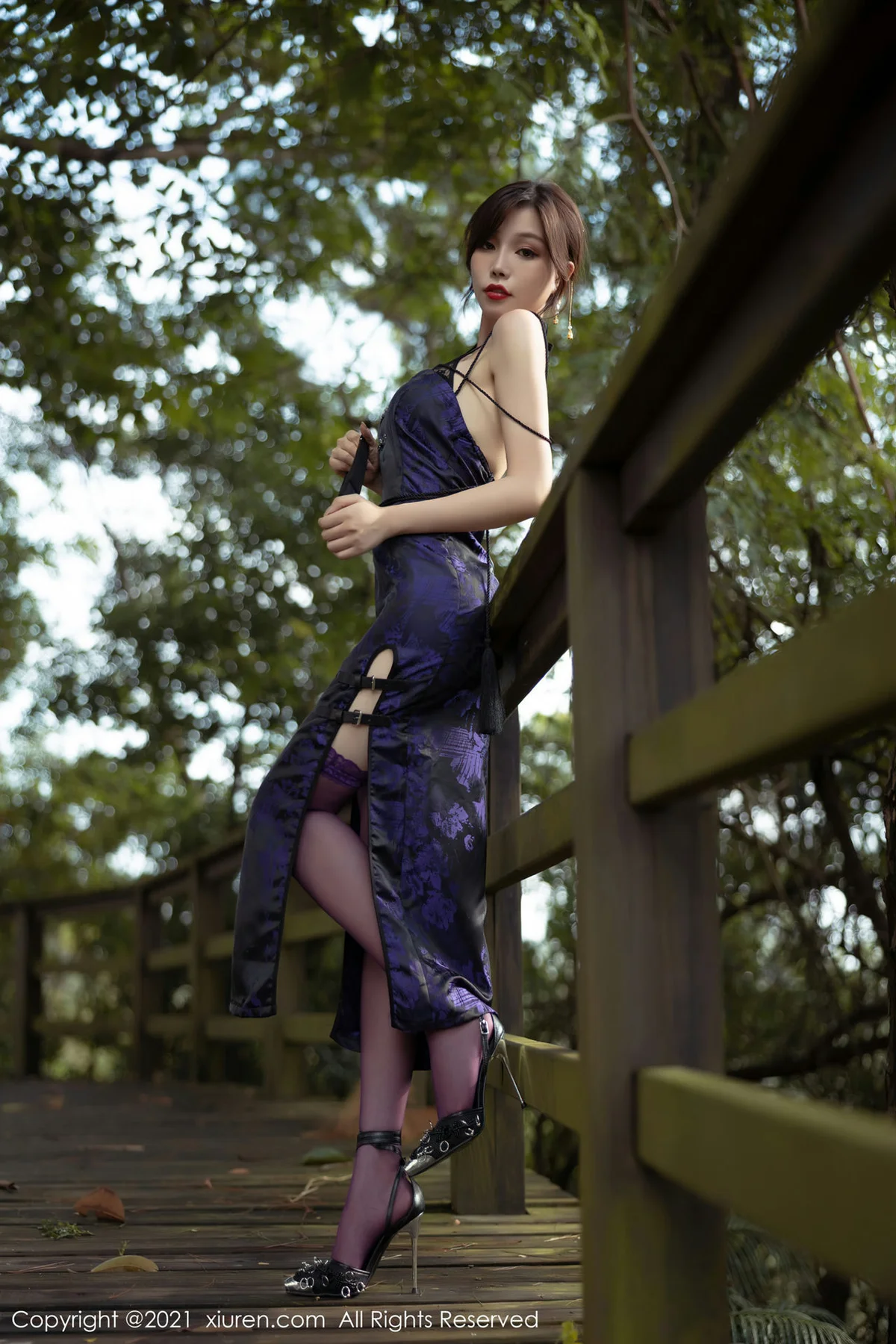 XiuRen 秀人 No.3794 紫色旗袍 芝芝Booty 性感写真11 - 4
