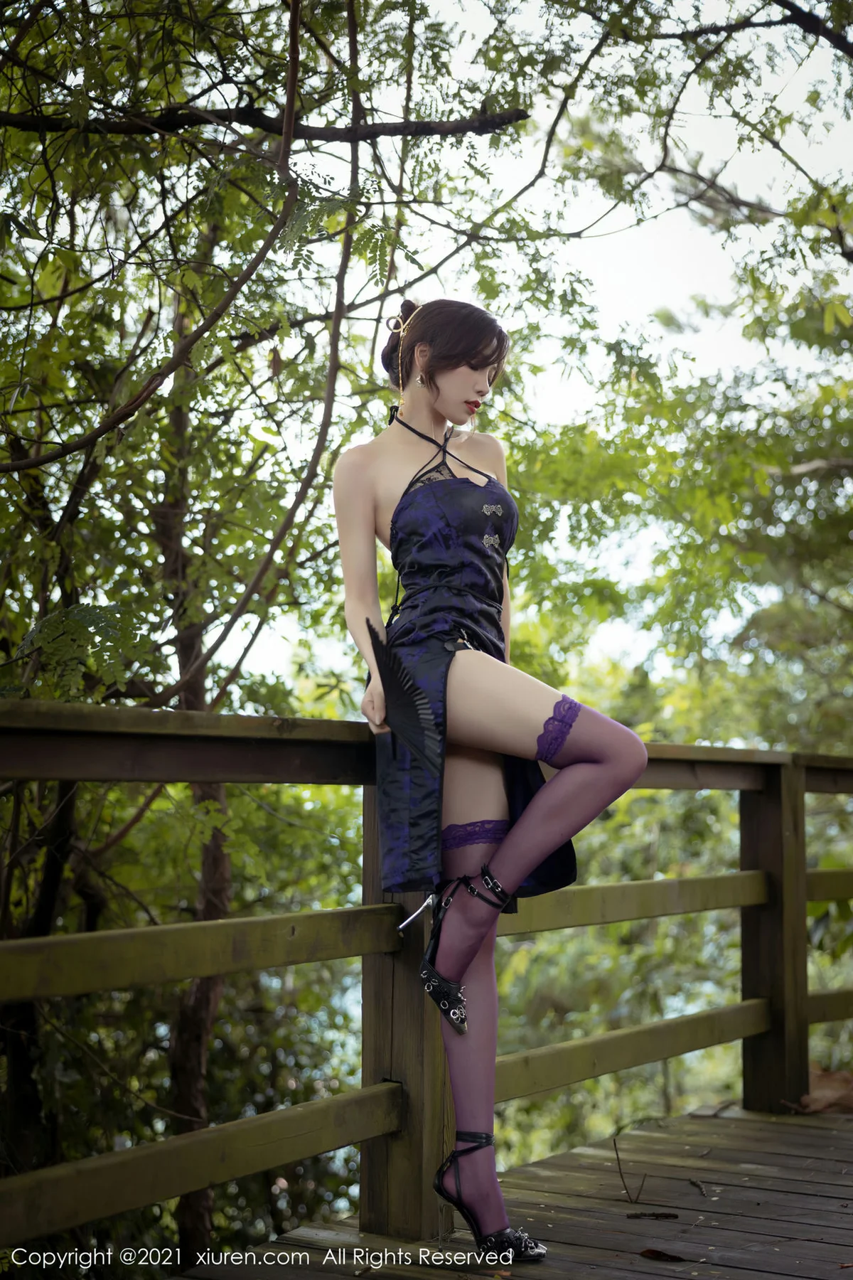XiuRen 秀人 No.3794 紫色旗袍 芝芝Booty 性感写真11 - 4