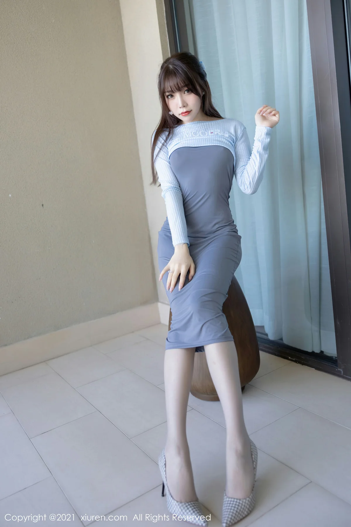 XiuRen 秀人 No.3978 湿身灰丝 芝芝Booty 深圳旅拍22 - 8