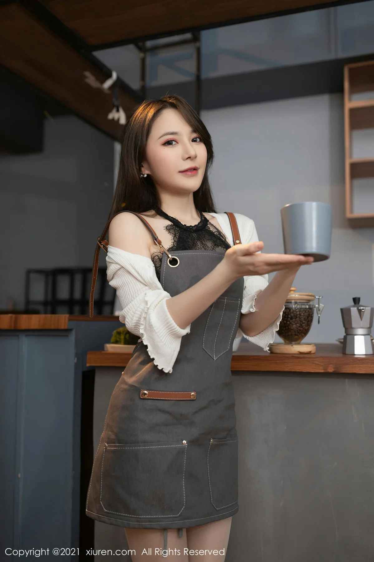 XiuRen 秀人 No.4102 咖啡馆服务员主题 鱼子酱Fish 江浙沪旅拍1 - 7