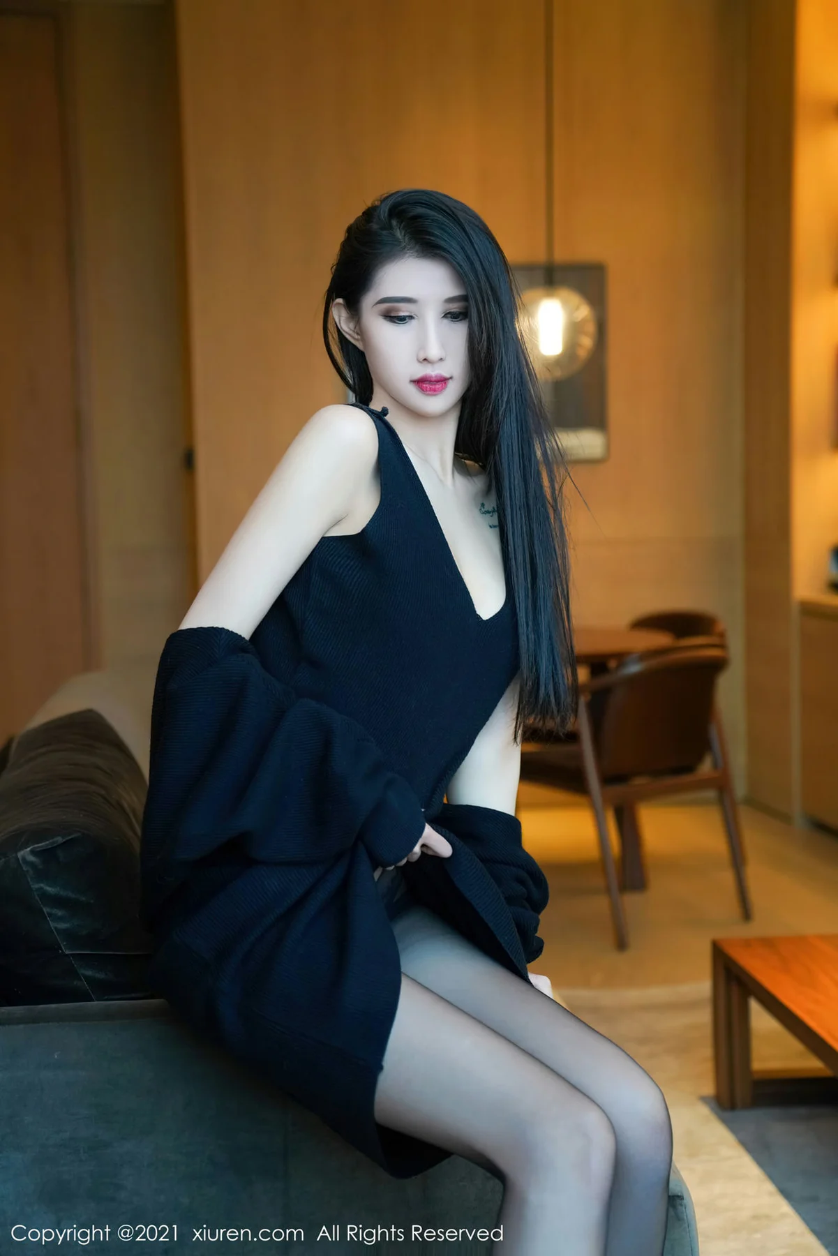 XiuRen 秀人 No.4124 魅惑黑色 葛征净高184c m 三亚旅拍 - 9