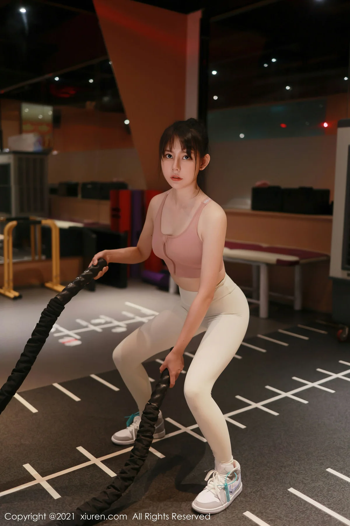 XiuRen 秀人 No.4137 紧身运动服饰系列 韩希蕾 新人模特第二套 - 9