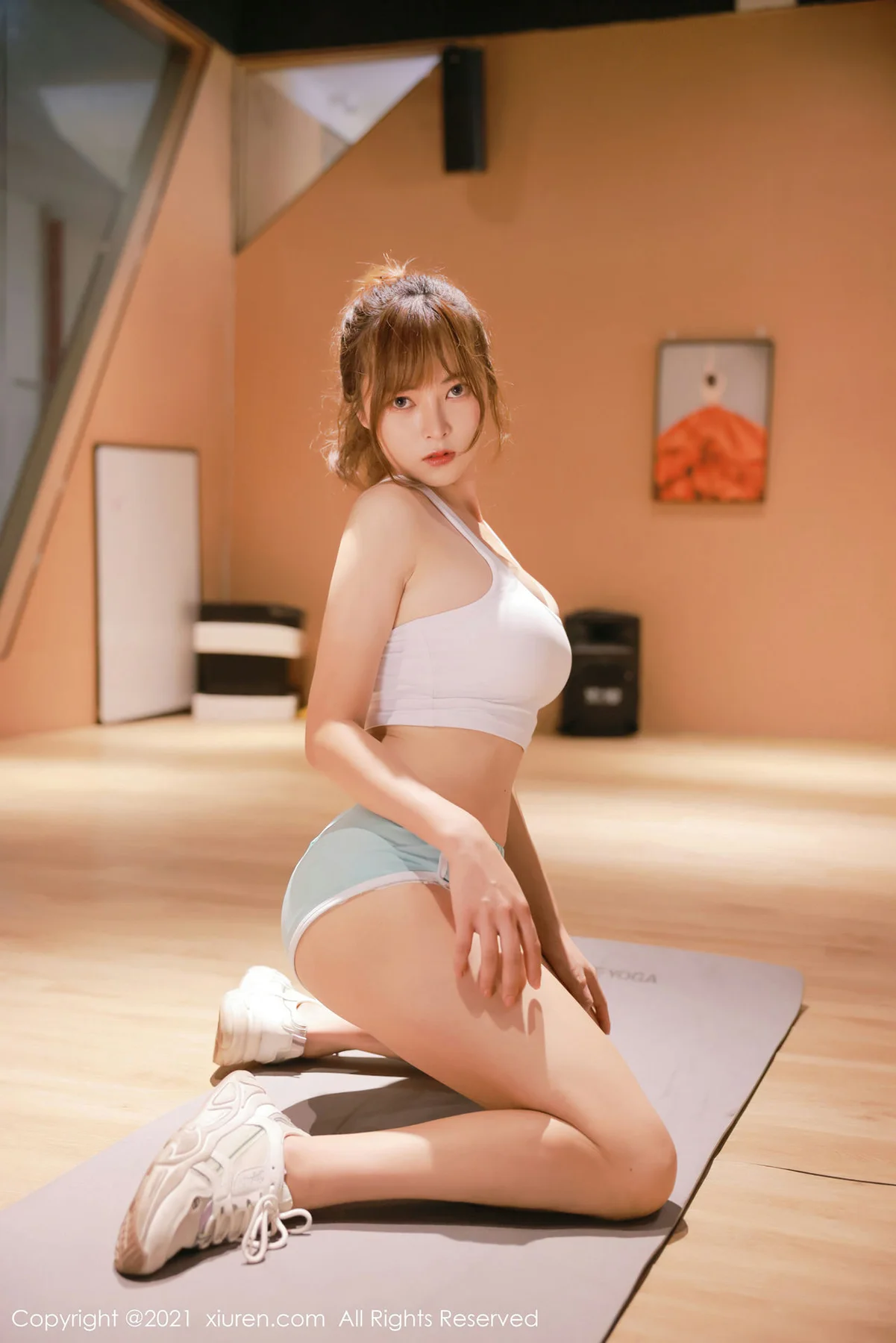 XiuRen 秀人 No.4196 健身房运动内衣 奈沐子 性感写真 - 8