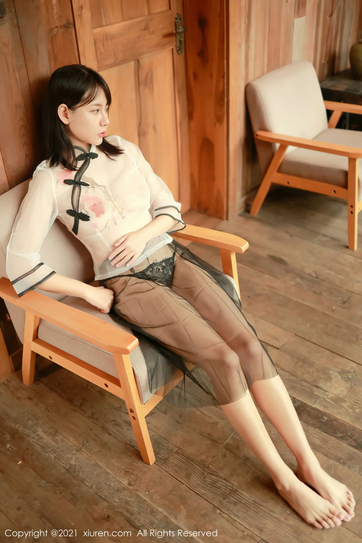 XiuRen 秀人 No.4234 新人模特轻薄半透  韩希蕾 性感写真 - 7