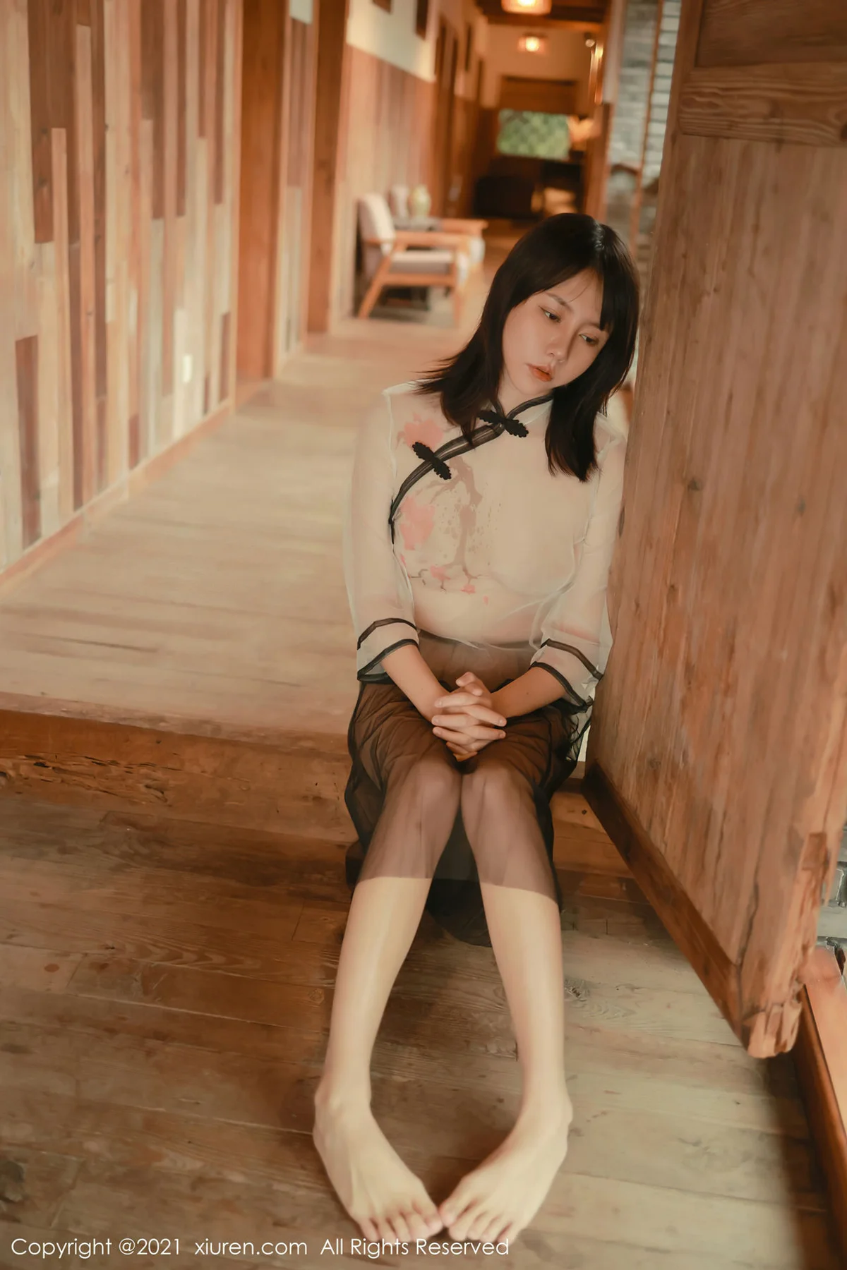 XiuRen 秀人 No.4234 新人模特轻薄半透  韩希蕾 性感写真 - 9