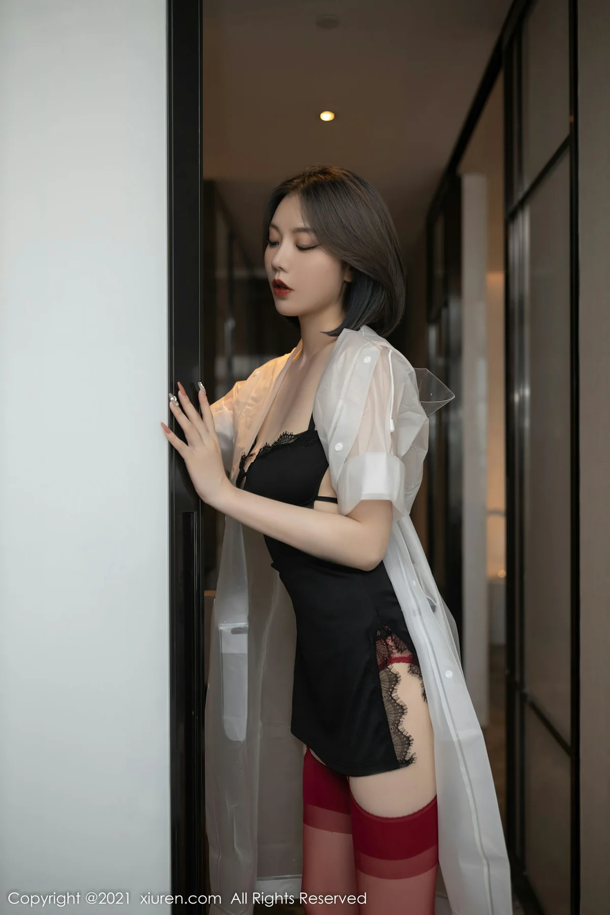 XiuRen 秀人 No.4362 红色丝袜 安然Maleah 重庆旅拍2 - 8
