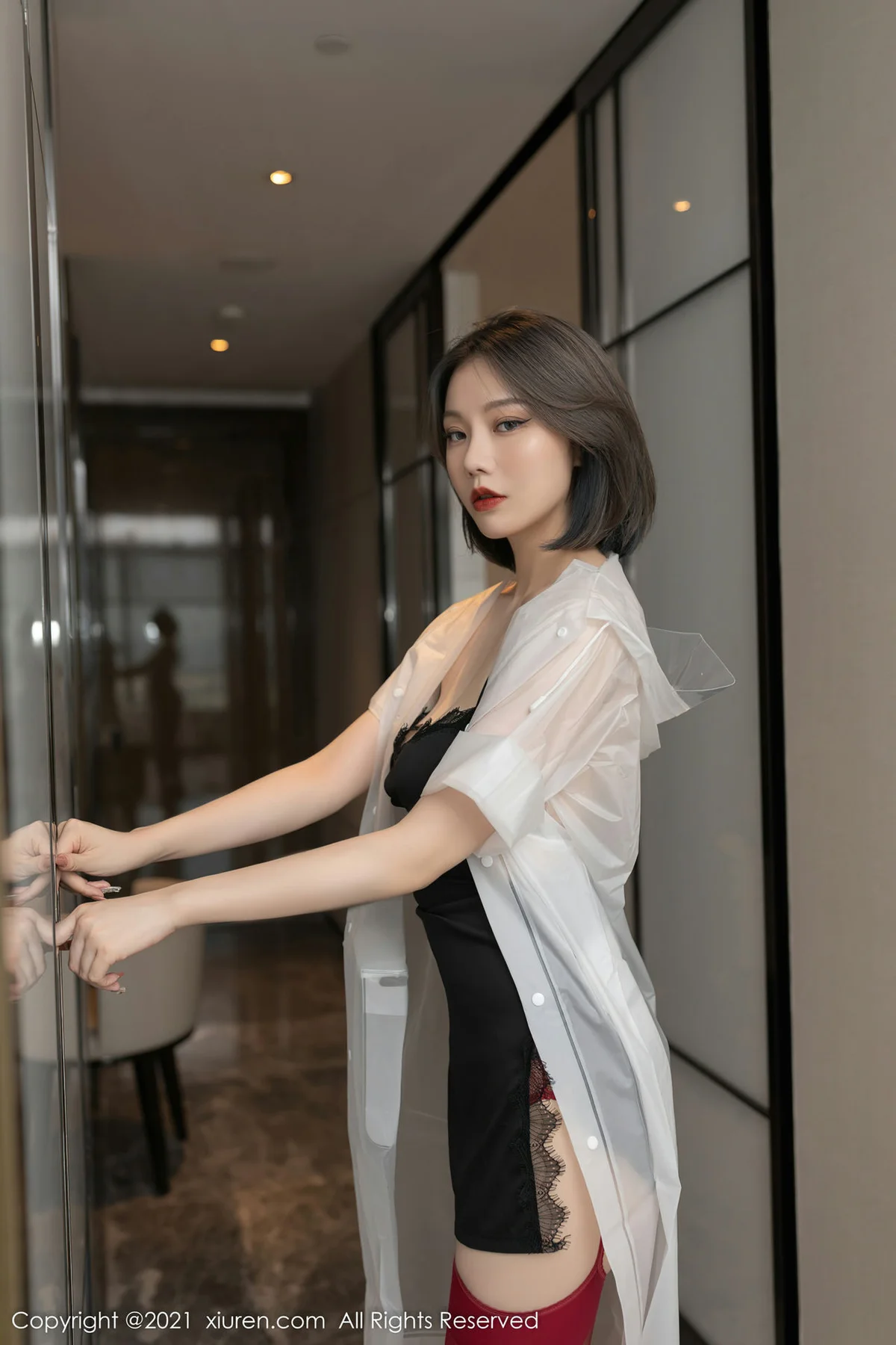 XiuRen 秀人 No.4362 红色丝袜 安然Maleah 重庆旅拍2 - 1