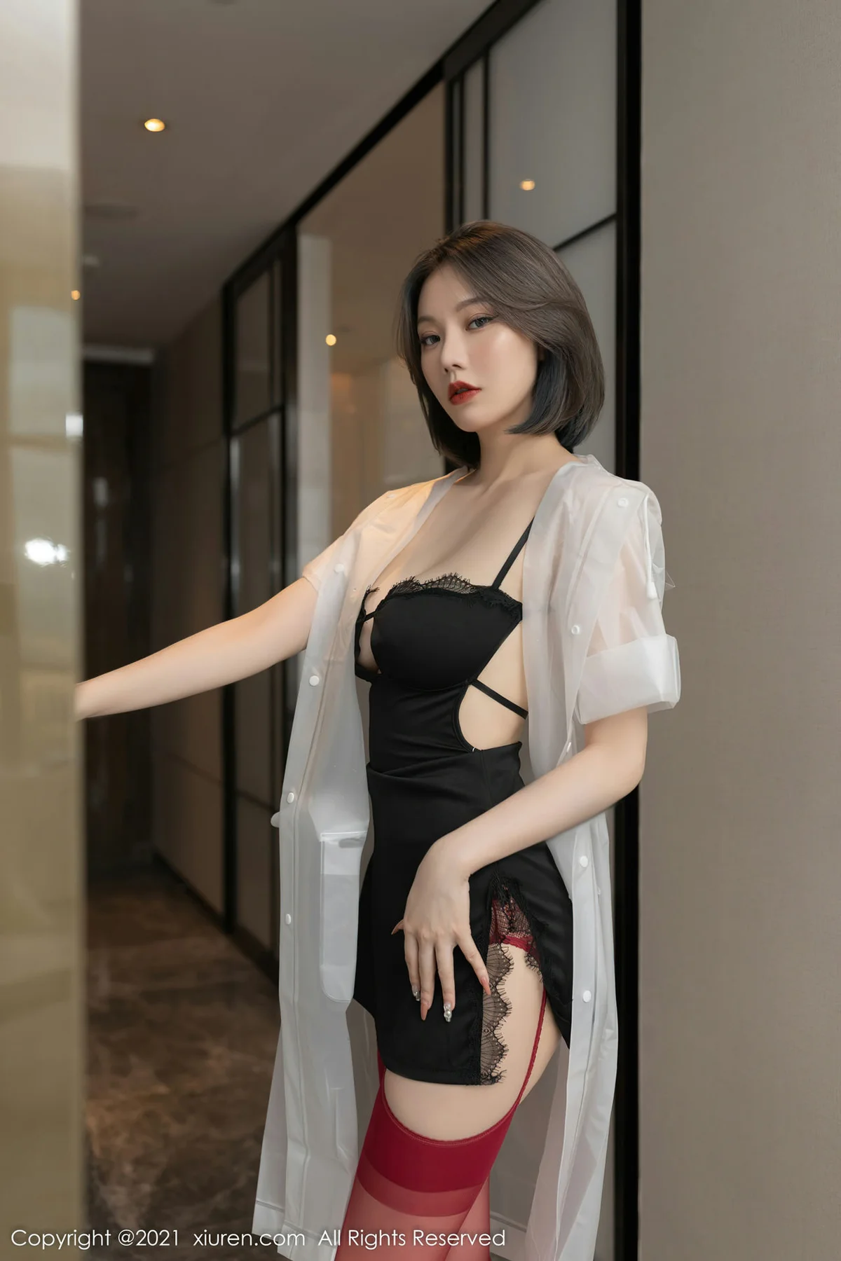 XiuRen 秀人 No.4362 红色丝袜 安然Maleah 重庆旅拍2 - 2