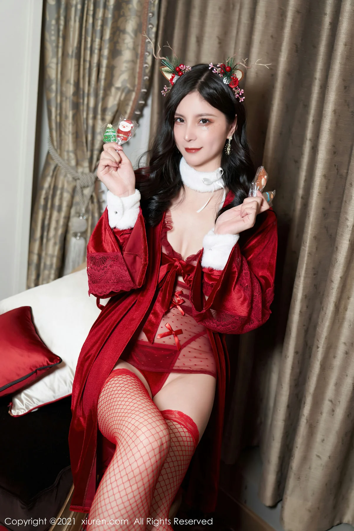 XiuRen 秀人 No.4377 透明轻纱 小蛮妖Yummy 性感写真 - 9