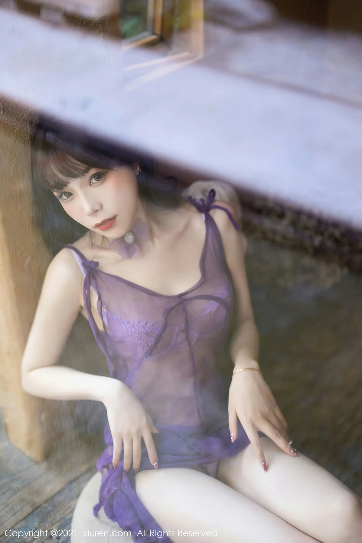 XiuRen 秀人 No.4410 感紫色透明 芝芝Booty 性感写真1 - 4